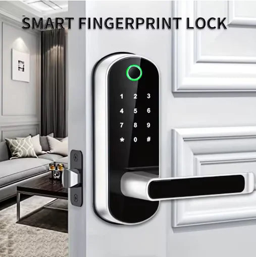 Smart Fingerprint Door Lock for Wooden Doors - Keyless Entry System