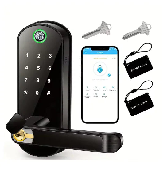 Smart Fingerprint Door Lock for Wooden Doors - Keyless Entry System