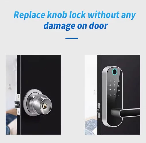 Smart Fingerprint Door Lock for Wooden Doors - Keyless Entry System